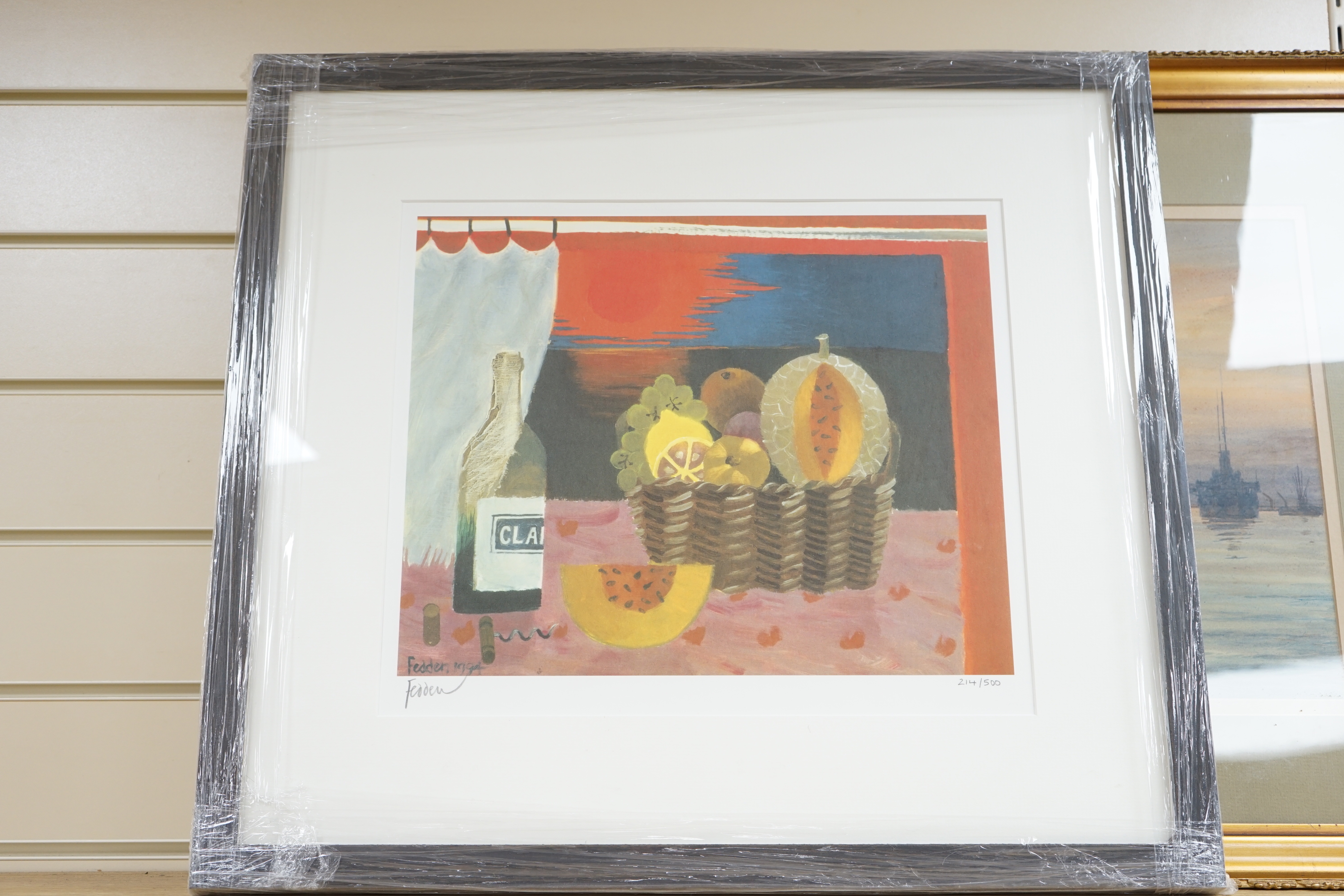 Mary Fedden (1915-2012), colour lithograph, 'Red Sunset', signed in pencil, limited edition 124/500, 32 x 38cm